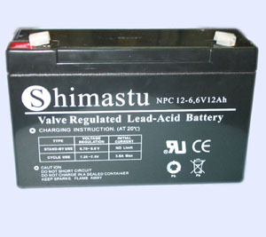 Imagen Bateria 6 V. Plomo 12 A. 150.93.49. m/m.