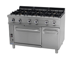 Imagen Cocinas Serie 750 Gas Quemadores abiertos y bajo placa