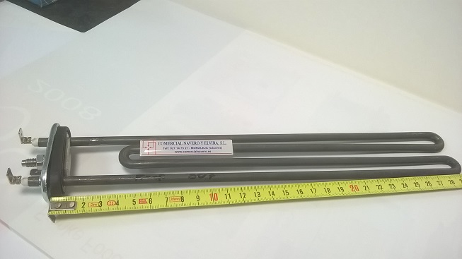 Imagen Resistencia lavavasos Derby 2000 W. 230 V. Longitud. 300 m/m.