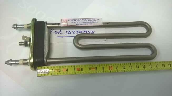 Imagen Resistencia lavavasos Sammic. Cuba 1000 W. 230 V. Longitud 