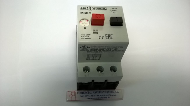Imagen Guarda motor ABL-SURSUM Md. MS6.3. Regulacion 4 - 6,3 A