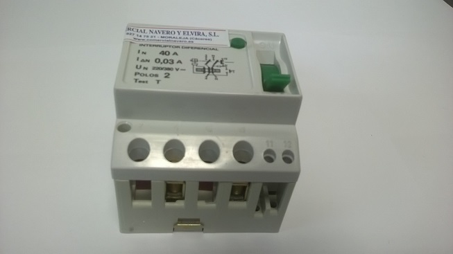 Imagen Interruptor diferencial 40 A. Monofasico. 30 mA.