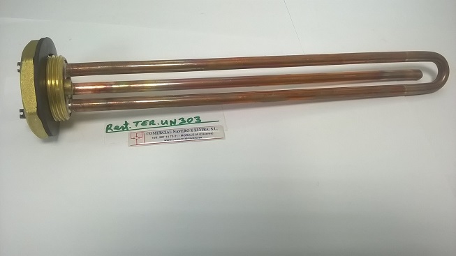 Imagen Resistencia Termo 1200 W. 230 V. Longitud 300 mm. Rosca