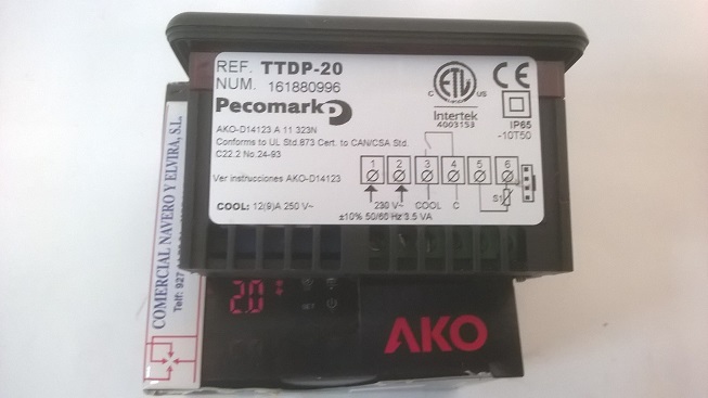 Imagen CONTROL AKO TTDP-20. D14123A11. Con 1 sonda. 230 V  