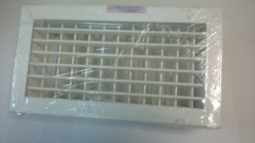 Imagen Rejilla 300X150 mm. Doble lama aluminio blanco con regulación