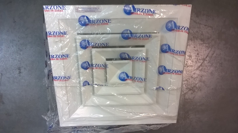 Imagen Rejilla 250X250 mm. Airzone. Difusor motorizado aluminio  