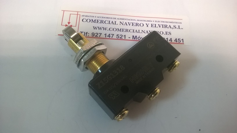 Imagen Microinterruptor 20 A. Rueda bórnas tornillo 