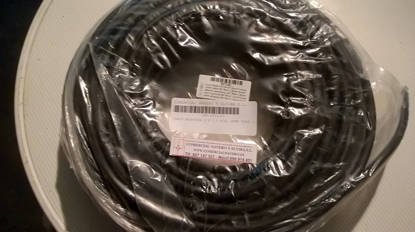 Imagen Cable Manguera Goma Flexible 3 X 1,5 mm.