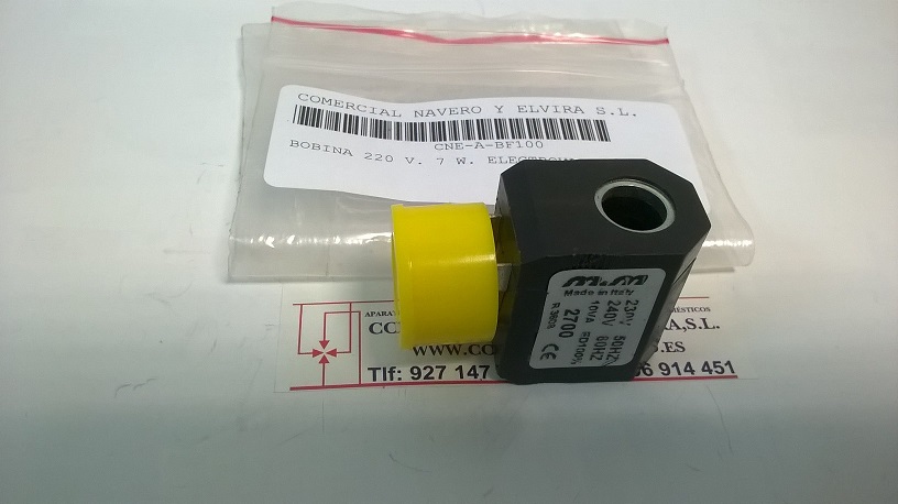Imagen Bobina. M.M. 230 V. 35X22X32X10 mm.