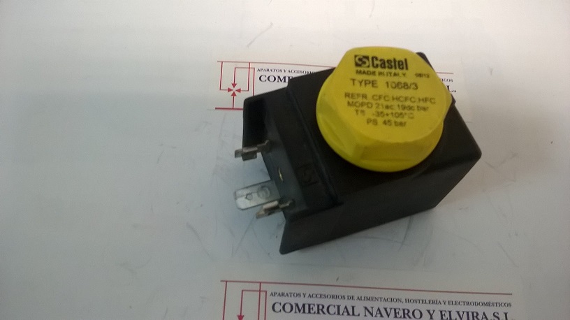 Imagen Bobina. Electrovalvula Castel. 230 V. 35X35X34X11,5 mm.   