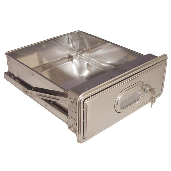 Imagen Cajón con cerradura acero Inox. para adaptar a mesas
