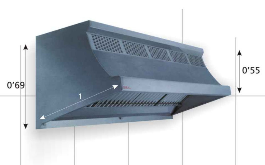 Imagen Campanas de pared compensadas acero inox.