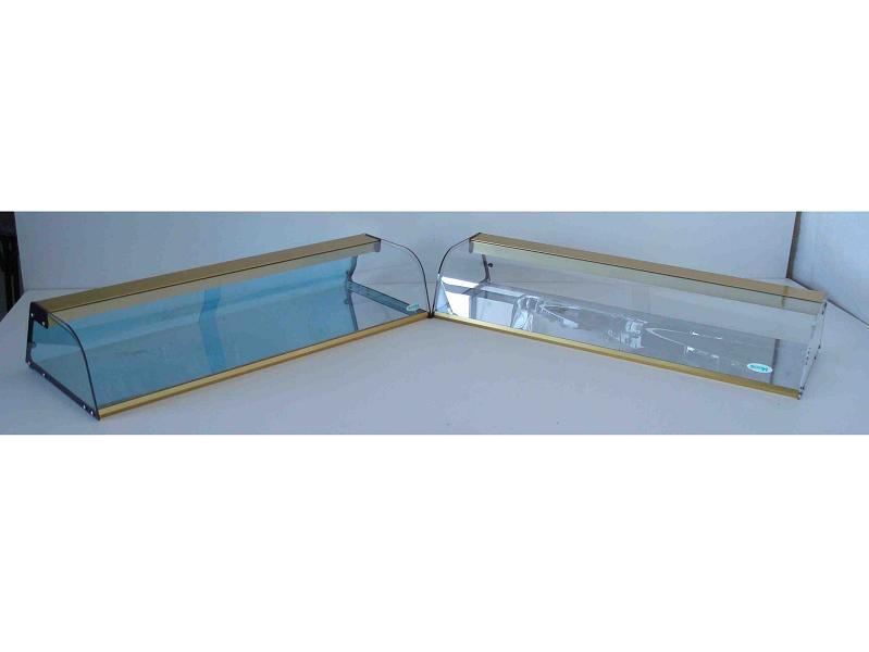 Imagen Expositores Neutros Aluminio con cristal curvo
