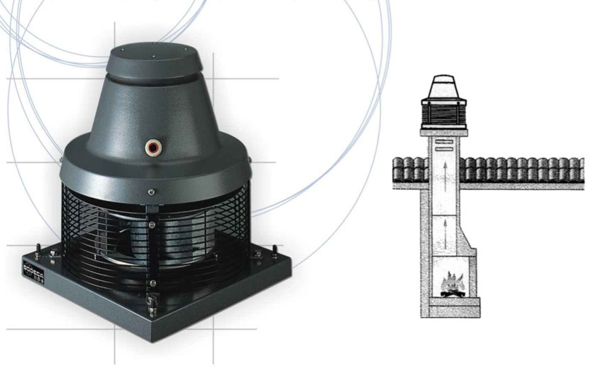 Imagen Extractor de humos en chimeneas y barbacoas