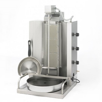Imagen Asador Gyros Kebab AG-20. Quemadores 3. Vertical 20 kg.  