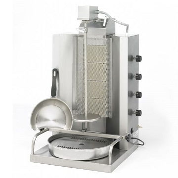 Imagen Asador Gyros Kebab AG-30. Quemadores 4 Horizontal 30 Kg