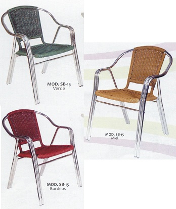 Imagen Sillones de doble tubo aluminio asiento medula