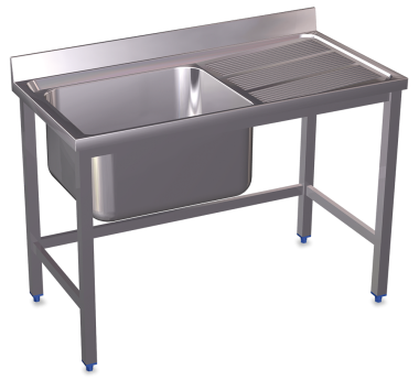 Imagen Fregaderos de 1 cuba y escurridor con soporte Acero Inox